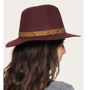 Frye Harness Wool Felt Tall Crown Fedora Hat NWT